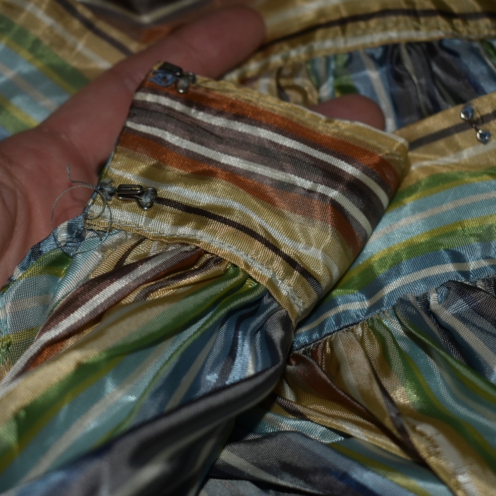 Striped Satin Maxi Skirt - Picture 4 of 7
